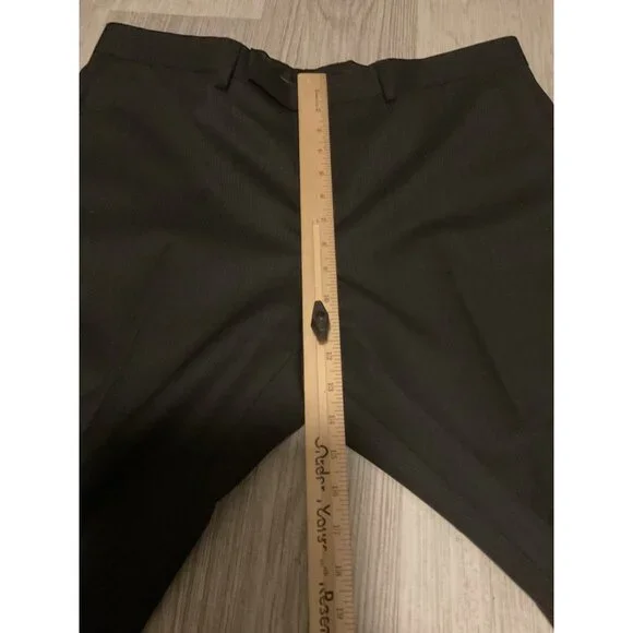 Marc Anthony Mens Gray Shadow Striped Suit Jacket 42R Wool Pants 36x32 - Picture 4 of 16